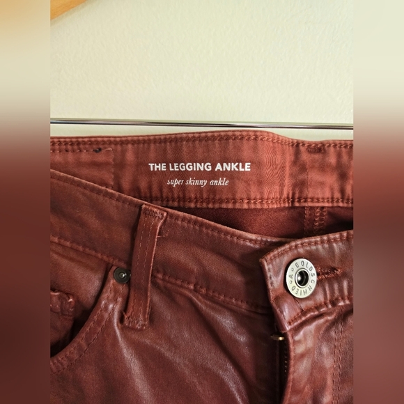 AG Adriano Goldschmied, The Legging Ankle, Deep Red-Brown, Size 27R - Picture 5 of 6